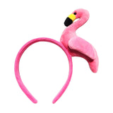 Maxbell Funny Flamingo Headband Costume Headdress Cosplay for Holiday Party Decor Rose Red