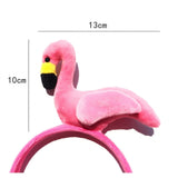 Maxbell Funny Flamingo Headband Costume Headdress Cosplay for Holiday Party Decor Rose Red