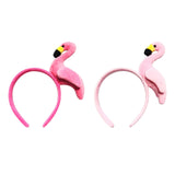 Maxbell Funny Flamingo Headband Costume Headdress Cosplay for Holiday Party Decor Rose Red