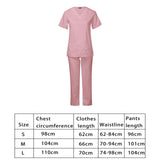 Maxbell Breathable Nursing Scrubs Uniform Comfortable for SPA Worker Cosmetology Pink S