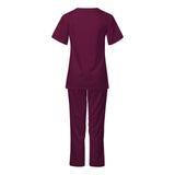 Maxbell Breathable Nursing Scrubs Uniform Comfortable for SPA Worker Cosmetology Red M
