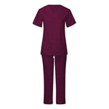 Maxbell Breathable Nursing Scrubs Uniform Comfortable for SPA Worker Cosmetology Red M