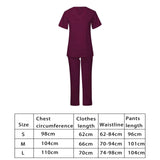 Maxbell Breathable Nursing Scrubs Uniform Comfortable for SPA Worker Cosmetology Red L