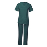 Maxbell Breathable Nursing Scrubs Uniform Comfortable for SPA Worker Cosmetology Green M