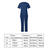 Maxbell Breathable Nursing Scrubs Uniform Comfortable for SPA Worker Cosmetology Blue L