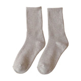 Maxbell Women Men Mid Calf Socks Thermal Boot Stockings Casual for Skiing Unisex One Size Khaki