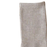 Maxbell Women Men Mid Calf Socks Thermal Boot Stockings Casual for Skiing Unisex One Size Khaki