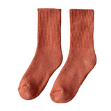 Maxbell Women Men Mid Calf Socks Thermal Boot Stockings Casual for Skiing Unisex One Size Red