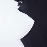 Maxbell Gothic Hooded Crop Top Pullover Black Versatile for Travel Festivals Ladies Small