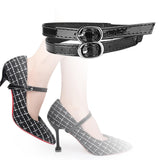 Maxbell Shoe Strap Holder with Buckle Shoelace Accessories Anti Loose for Women Lady mirror black