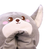 Maxbell Lovely Plush Wolf Hat Halloween Costume Hats for Adults Kids Stuffed Toy