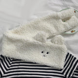 Maxbell Soft Acrylic Scarf Winter Warm Bear Ear Keep Warm for Women Men Skiing Khaki