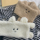 Maxbell Soft Acrylic Scarf Winter Warm Bear Ear Keep Warm for Women Men Skiing Khaki