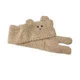 Maxbell Soft Acrylic Scarf Winter Warm Bear Ear Keep Warm for Women Men Skiing Khaki