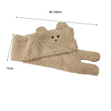 Maxbell Soft Acrylic Scarf Winter Warm Bear Ear Keep Warm for Women Men Skiing Khaki