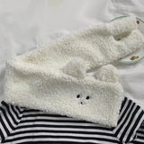 Maxbell Soft Acrylic Scarf Winter Warm Bear Ear Keep Warm for Women Men Skiing White