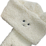 Maxbell Soft Acrylic Scarf Winter Warm Bear Ear Keep Warm for Women Men Skiing White