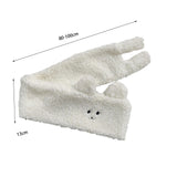 Maxbell Soft Acrylic Scarf Winter Warm Bear Ear Keep Warm for Women Men Skiing White