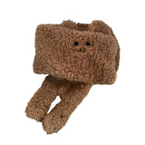 Maxbell Soft Acrylic Scarf Winter Warm Bear Ear Keep Warm for Women Men Skiing Brown