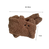 Maxbell Soft Acrylic Scarf Winter Warm Bear Ear Keep Warm for Women Men Skiing Brown