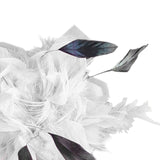Maxbell Feather Brooch Hairband Decoration Dress Accessories for Party Wedding White Flower
