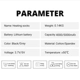 Maxbell Men Heating Socks Winter Socks Breathable for Outdoor Activities Cycling