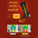 Maxbell Heated Socks Comfortable Long Stockings for Skateboarding Skiing Fishing Black