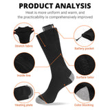 Maxbell Heated Socks Comfortable Long Stockings for Skateboarding Skiing Fishing Black