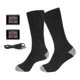 Maxbell Heated Socks Comfortable Long Stockings for Skateboarding Skiing Fishing Black