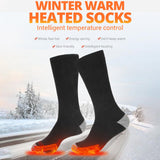 Maxbell Heated Socks Comfortable Long Stockings for Skateboarding Skiing Fishing Black