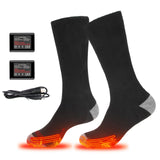 Maxbell Heated Socks Comfortable Long Stockings for Skateboarding Skiing Fishing Black