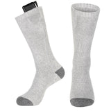 Maxbell Heated Socks Comfortable Long Stockings for Skateboarding Skiing Fishing Gray