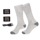 Maxbell Heated Socks Comfortable Long Stockings for Skateboarding Skiing Fishing Gray
