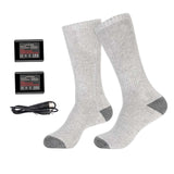 Maxbell Heated Socks Comfortable Long Stockings for Skateboarding Skiing Fishing Gray