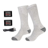 Maxbell Heated Socks Comfortable Long Stockings for Skateboarding Skiing Fishing Gray