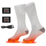 Maxbell Heated Socks Comfortable Long Stockings for Skateboarding Skiing Fishing Gray