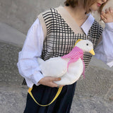 Maxbell Plush Shoulder Bag Stuffed Handbag Zipper Women Kids Gift Baby Girls pink