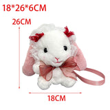 Maxbell Cute Cartoon Plush Rabbit Shoulder Bag Animal Purse Cellphone Bag