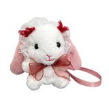 Maxbell Cute Cartoon Plush Rabbit Shoulder Bag Animal Purse Cellphone Bag