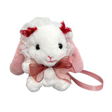 Maxbell Cute Cartoon Plush Rabbit Shoulder Bag Animal Purse Cellphone Bag