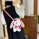 Maxbell Cute Cartoon Plush Rabbit Shoulder Bag Animal Purse Cellphone Bag