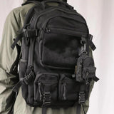 Maxbell Fashion Backpack Durable Purse with Long Strap Outdoor Climbing Hunting Black