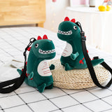 Maxbell Cartoon Dinosaur Doll Shoulder Bag Adjustable for Teens Toddlers