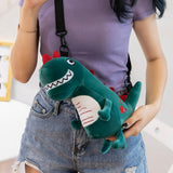 Maxbell Cartoon Dinosaur Doll Shoulder Bag Adjustable for Teens Toddlers