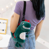 Maxbell Cartoon Dinosaur Doll Shoulder Bag Adjustable for Teens Toddlers