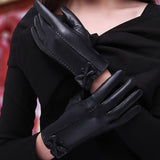 Maxbell PU Women Winter Gloves Touchscreen Texting Typing Waterproof for Driving