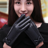 Maxbell PU Women Winter Gloves Touchscreen Texting Typing Waterproof for Driving