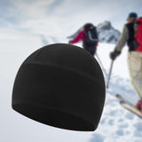 Maxbell Fleece Beanie Hat Winter Lightweight Soft for Snowboard Outdoor Men Women Black