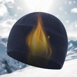 Maxbell Fleece Beanie Hat Winter Lightweight Soft for Snowboard Outdoor Men Women Navy Blue