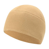 Maxbell Fleece Beanie Hat Winter Lightweight Soft for Snowboard Outdoor Men Women Khaki